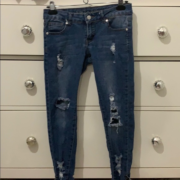 Blue Ripped Jeans - Picture 1 of 5